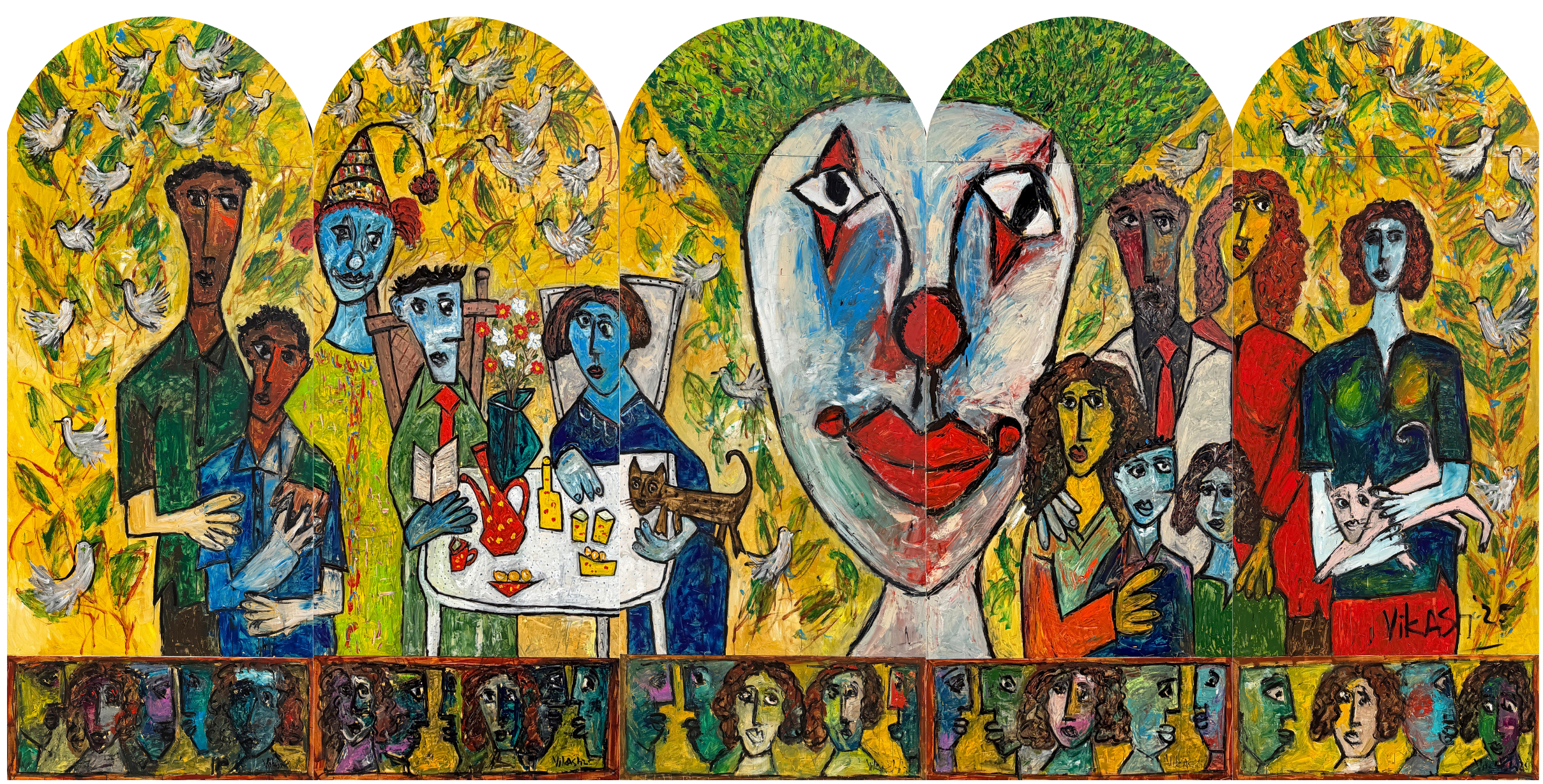 Together Acrylic Painting by Vikash Kalra
