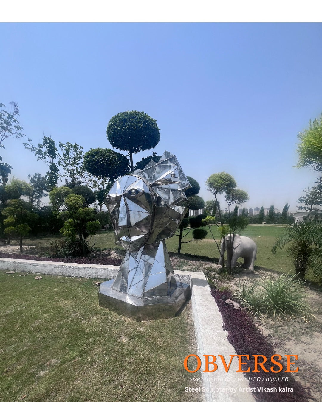 Obverse Steel Sculpture by Vikash Kalra | Contemporary Stainless Steel Art
