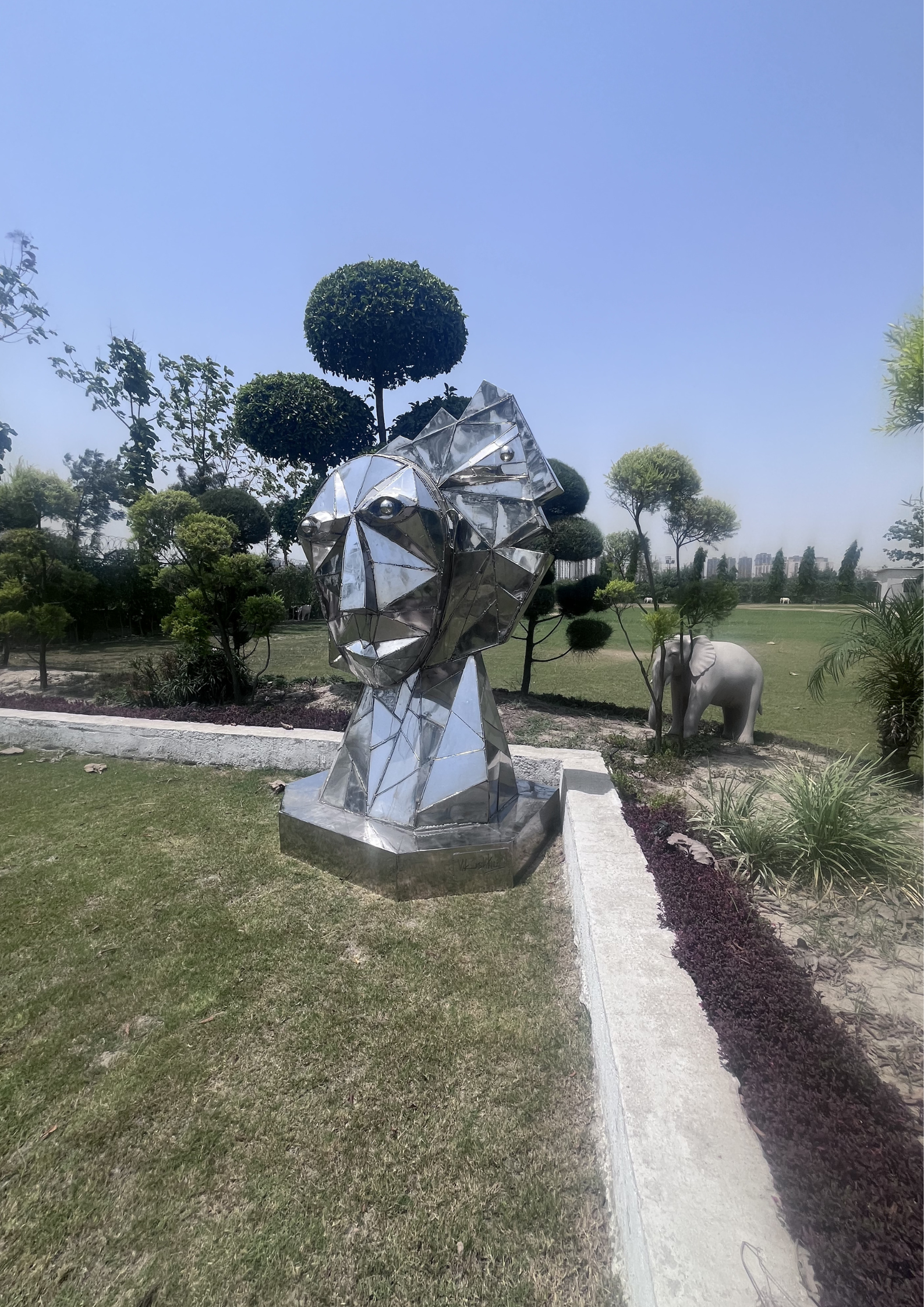Obverse Steel Sculpture by Vikash Kalra | Contemporary Stainless Steel Art