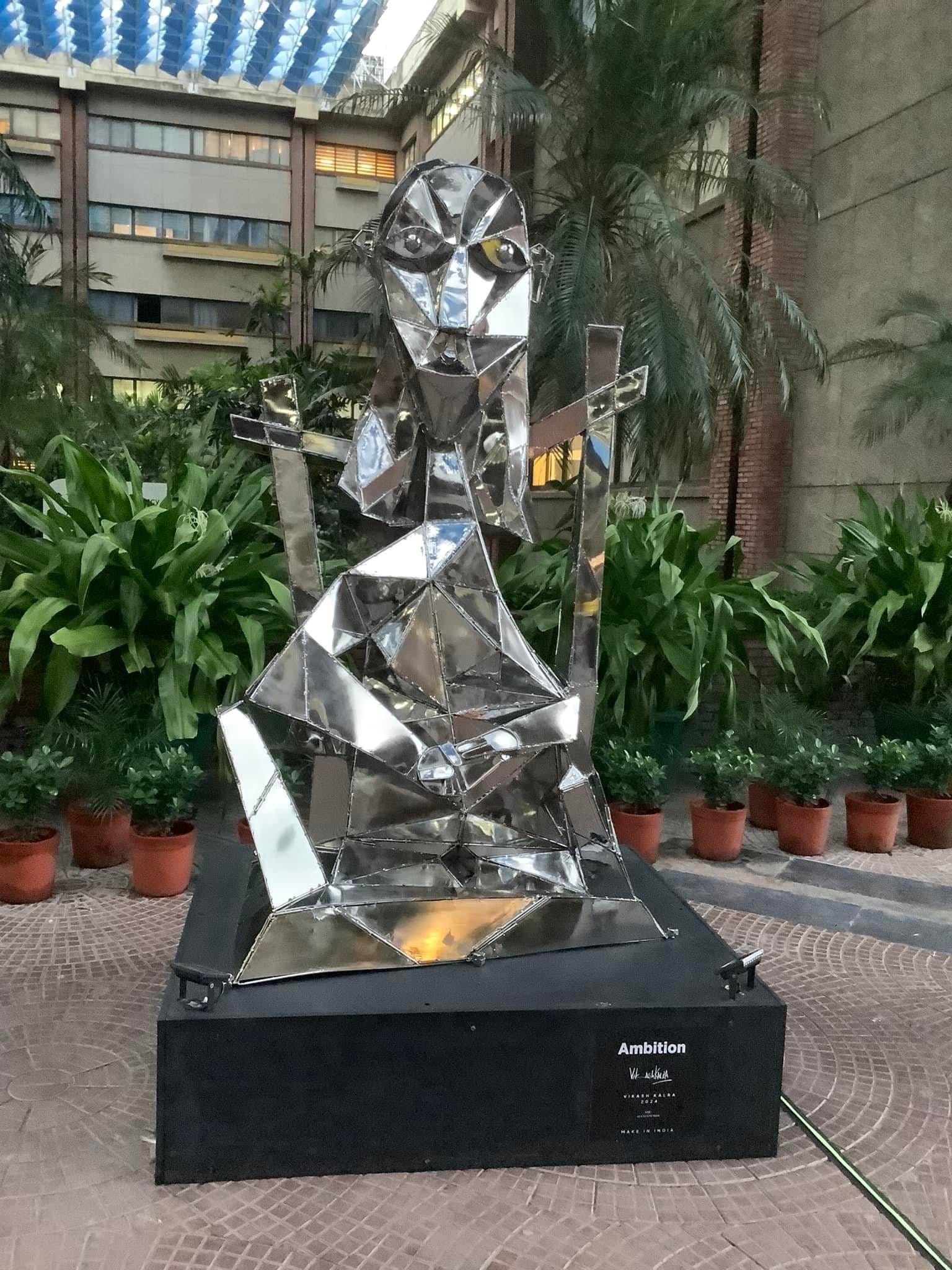 Ambition Steel Sculpture by Vikash Kalra | Contemporary Stainless Steel Art