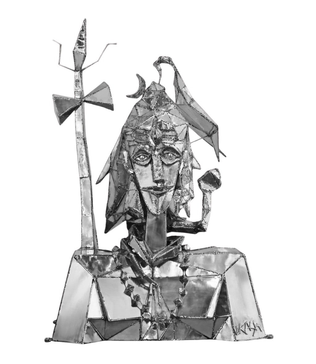 Lord Shiva Contemporary Steel Sculpture