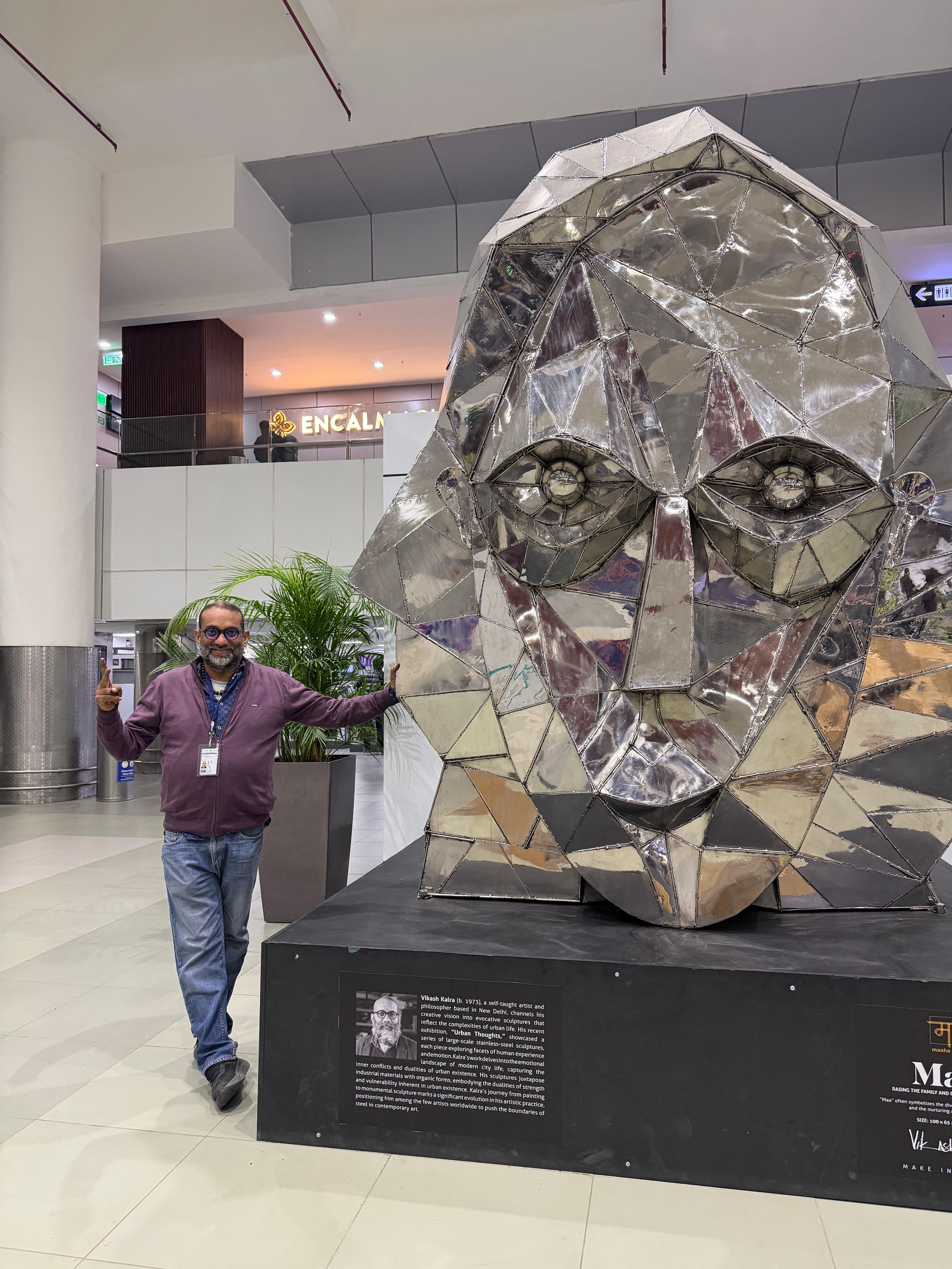 Maa Steel Sculpture by Vikash Kalra | Contemporary Stainless Steel Art