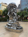 Lord Ganesha Steel Sculpture by Artist Vikash Kalra