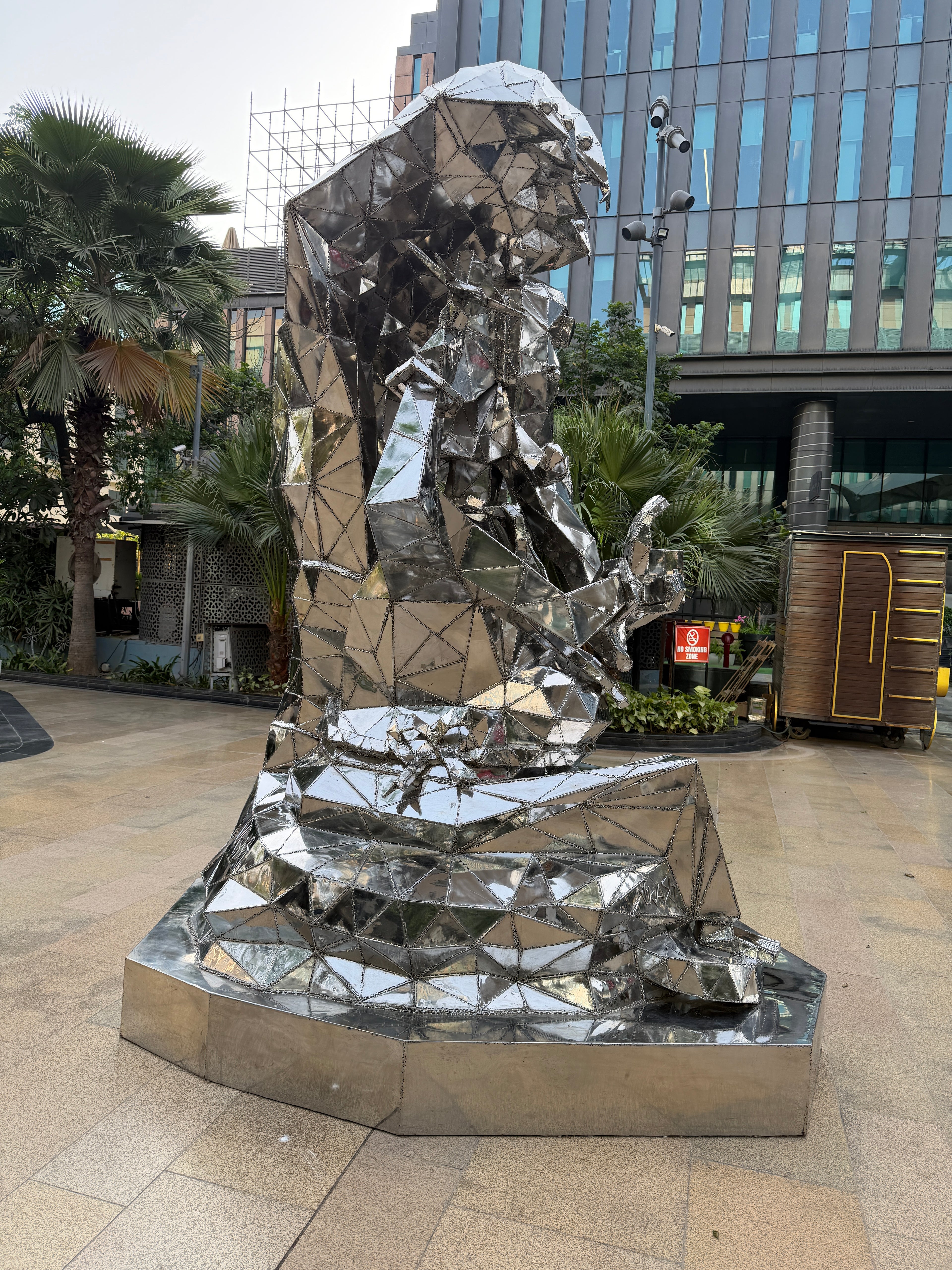 Lord Ganesha Steel Sculpture by Artist Vikash Kalra