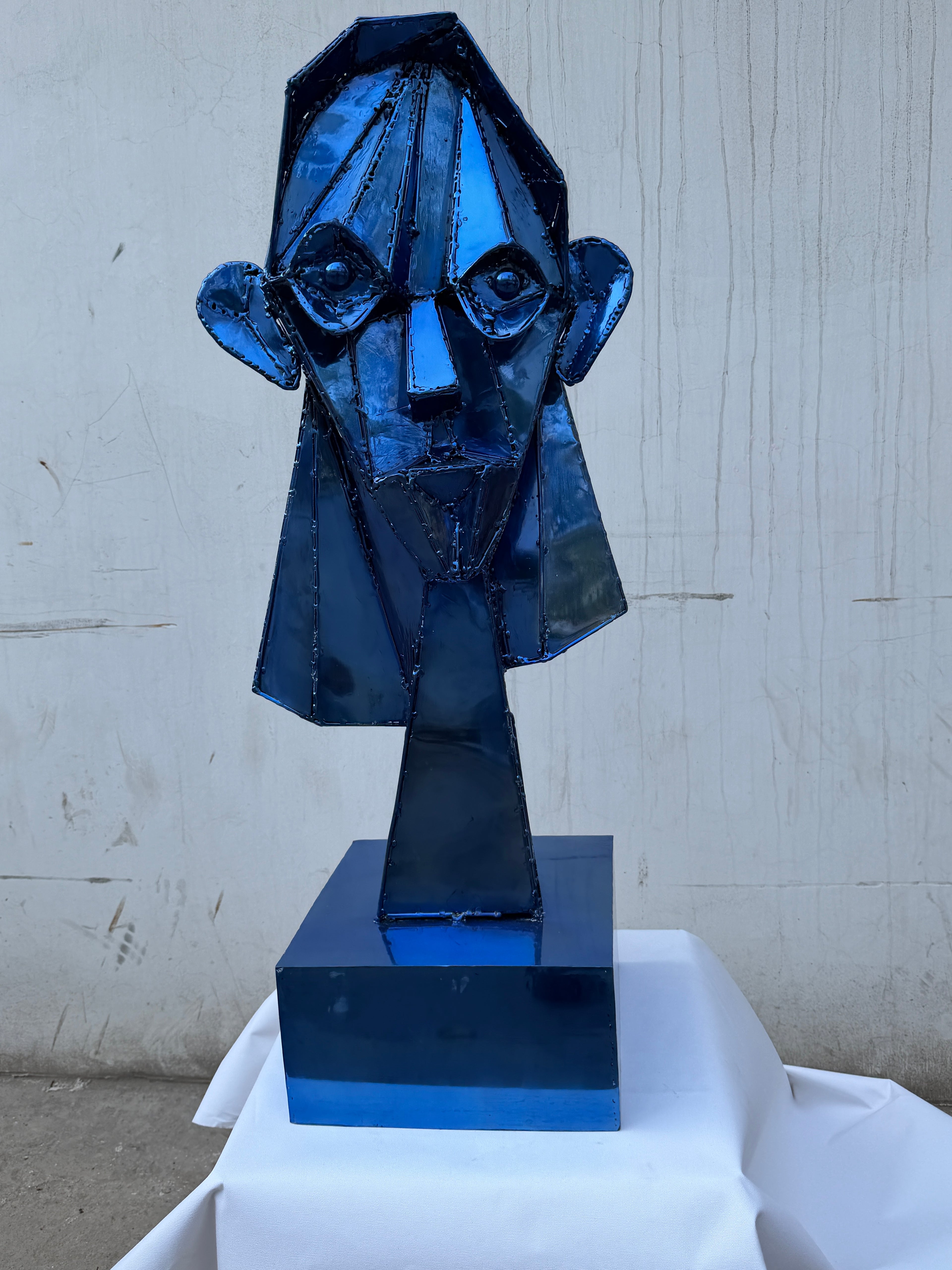 Reflections of Thought – Geometric Face Sculpture