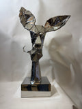 Modern Abstract Steel Deer Sculpture - Hand-Welded Art Piece