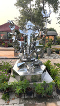 Contemporary Lord Ganesha Steel Sculpture by Artist Vikash Kalra