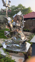 Contemporary Lord Ganesha Steel Sculpture by Artist Vikash Kalra