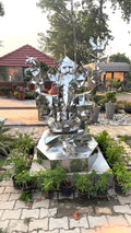 Contemporary Lord Ganesha Steel Sculpture by Artist Vikash Kalra