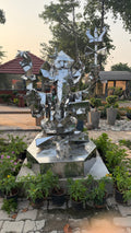 Contemporary Lord Ganesha Steel Sculpture by Artist Vikash Kalra