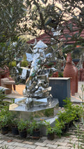 Contemporary Lord Ganesha Steel Sculpture by Artist Vikash Kalra