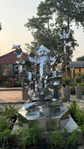 Contemporary Lord Ganesha Steel Sculpture by Artist Vikash Kalra