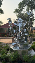 Contemporary Lord Ganesha Steel Sculpture by Artist Vikash Kalra