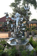 Contemporary Lord Ganesha Steel Sculpture by Artist Vikash Kalra