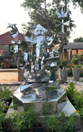 Contemporary Lord Ganesha Steel Sculpture by Artist Vikash Kalra