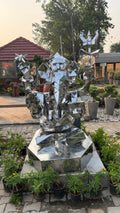 Contemporary Lord Ganesha Steel Sculpture by Artist Vikash Kalra