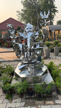 Contemporary Lord Ganesha Steel Sculpture by Artist Vikash Kalra
