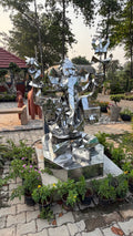 Contemporary Lord Ganesha Steel Sculpture by Artist Vikash Kalra