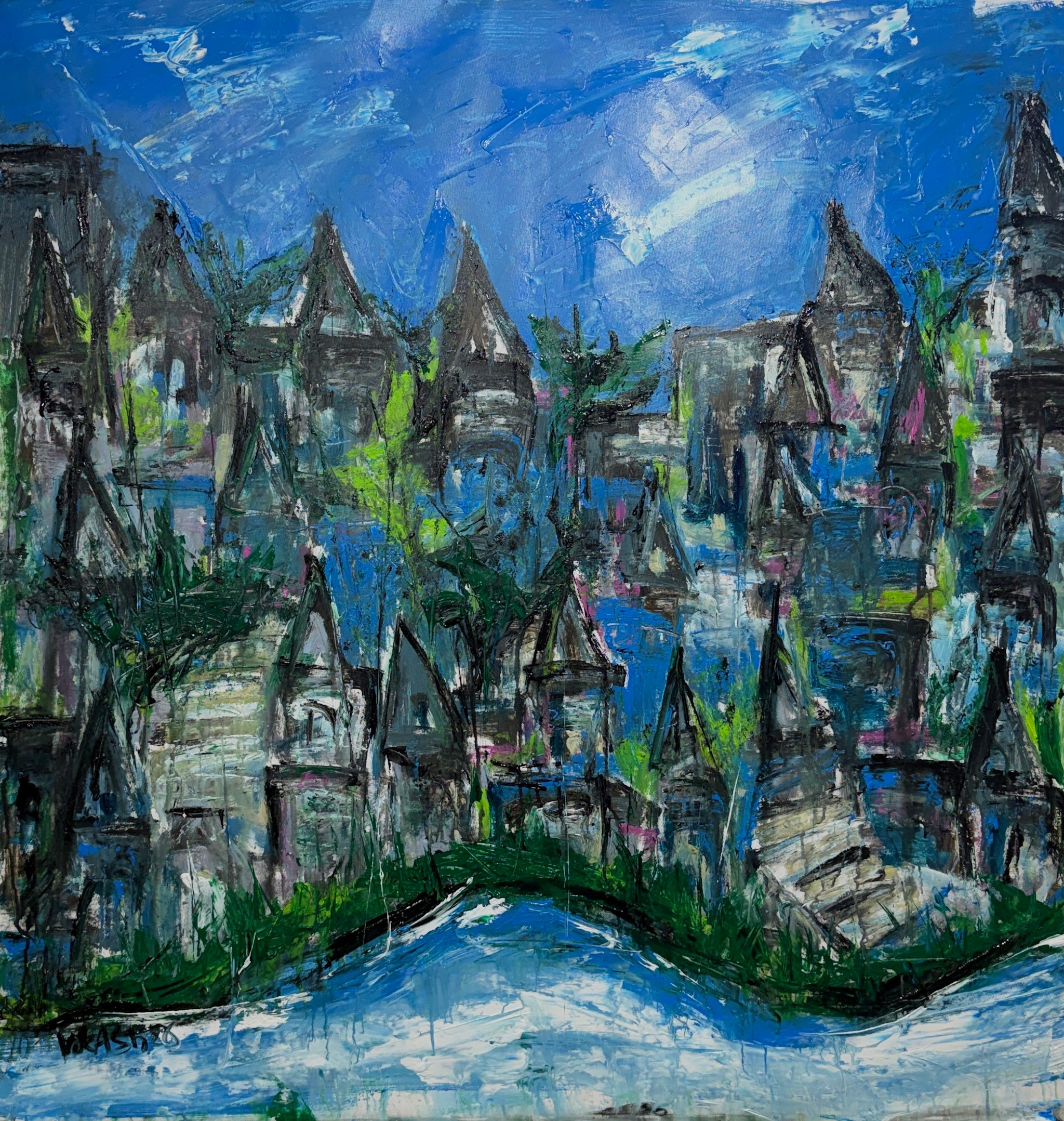 Blue Abstract Painting