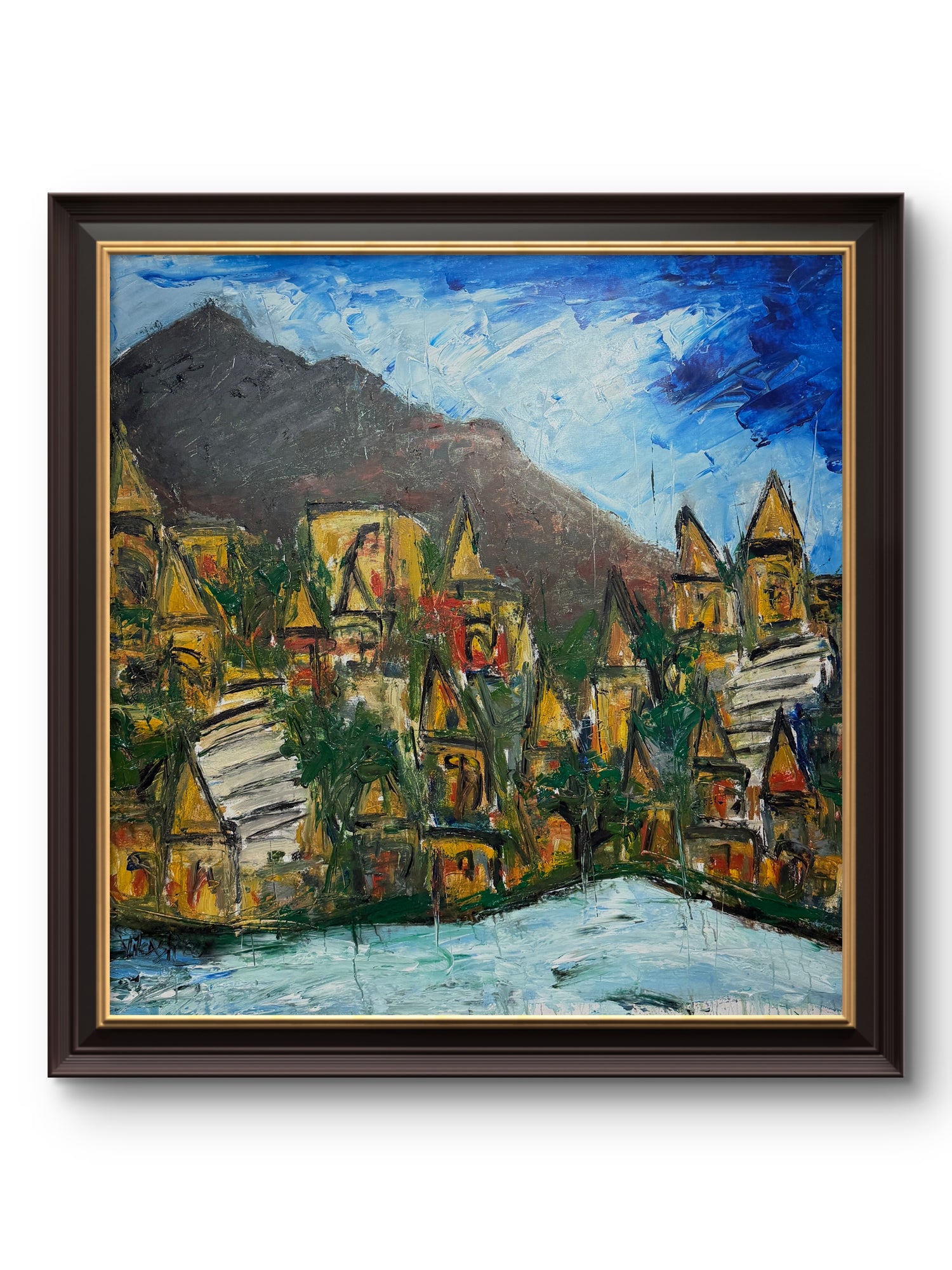 Colorful Village Landscape
