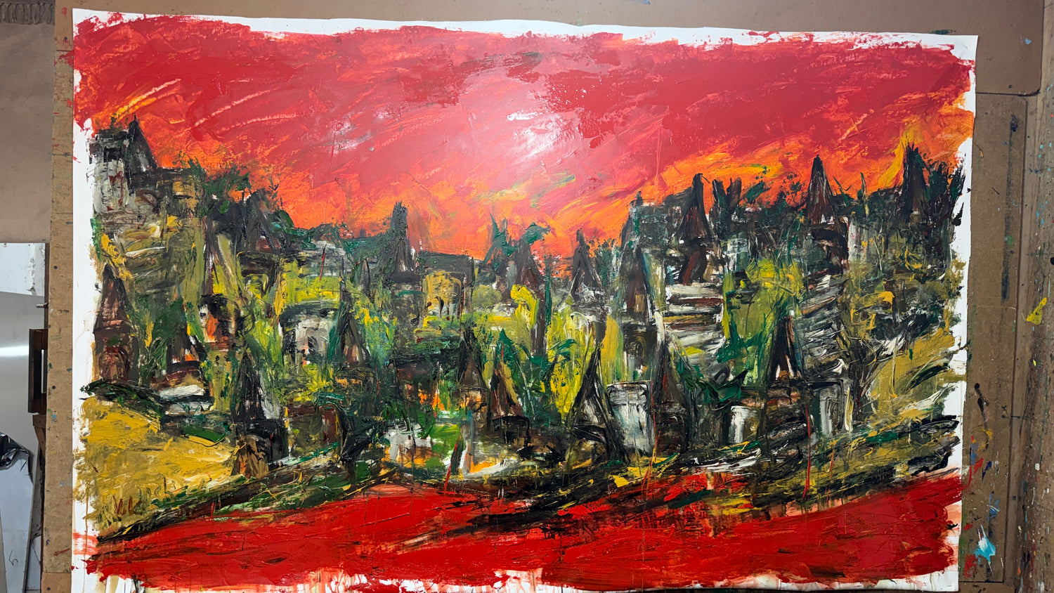 Colorful Village Landscape