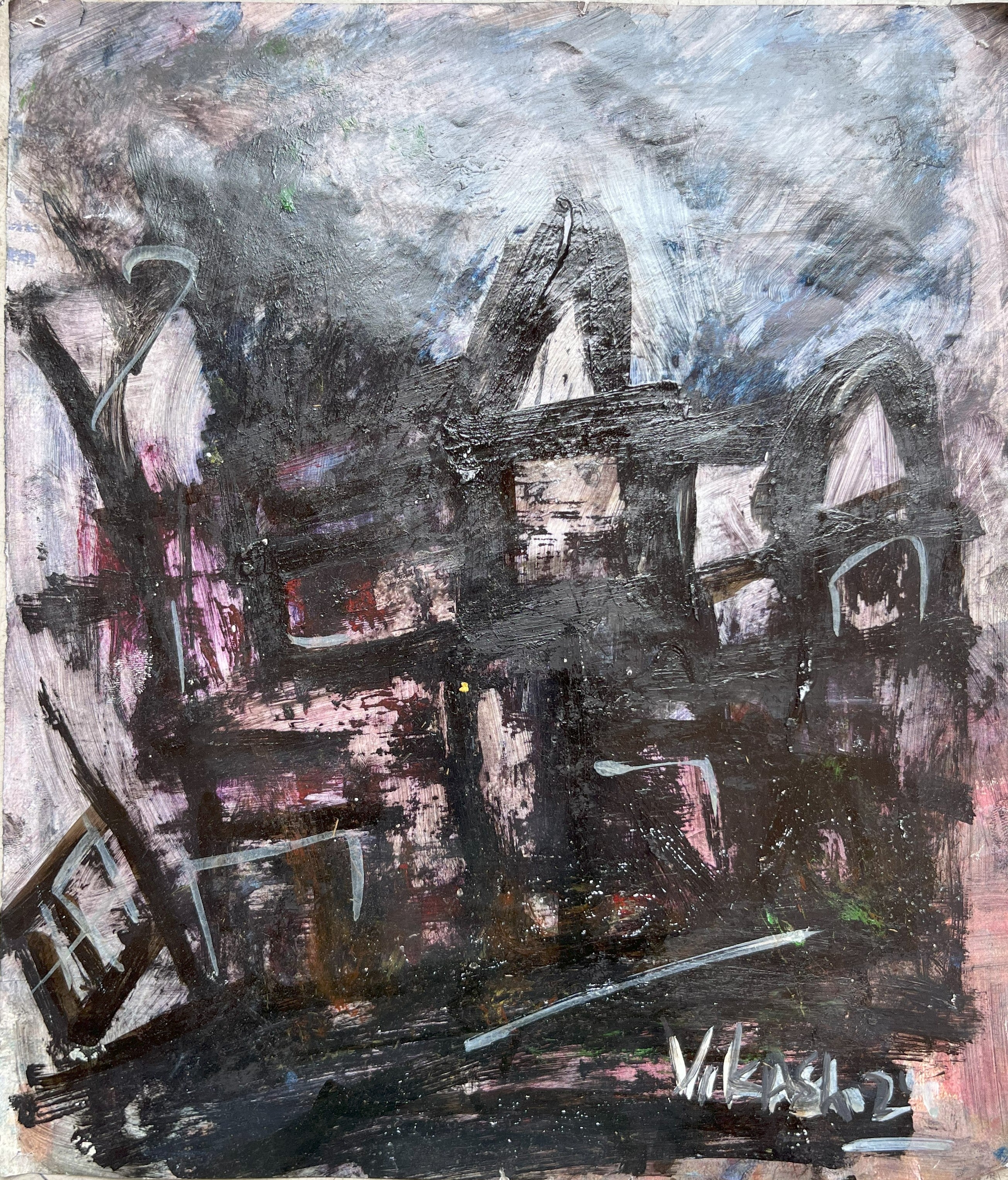 Magenta Impasto- Chemical Alterations - Vikash Kalra