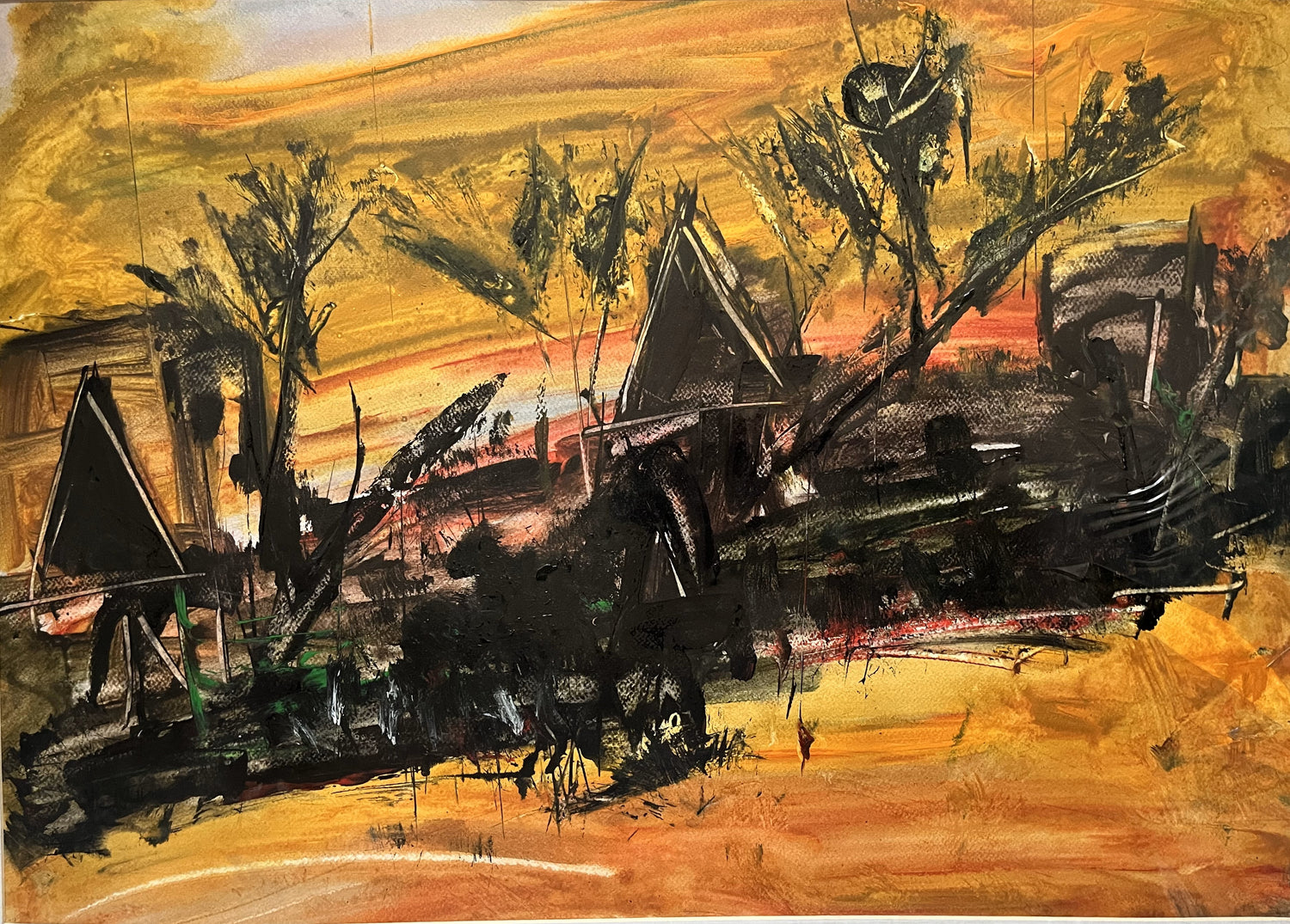 Colorful Village Landscape