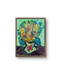 Vibrant Yellow Flower Vase Wall Art