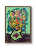 Vibrant Yellow Flower Vase Wall Art