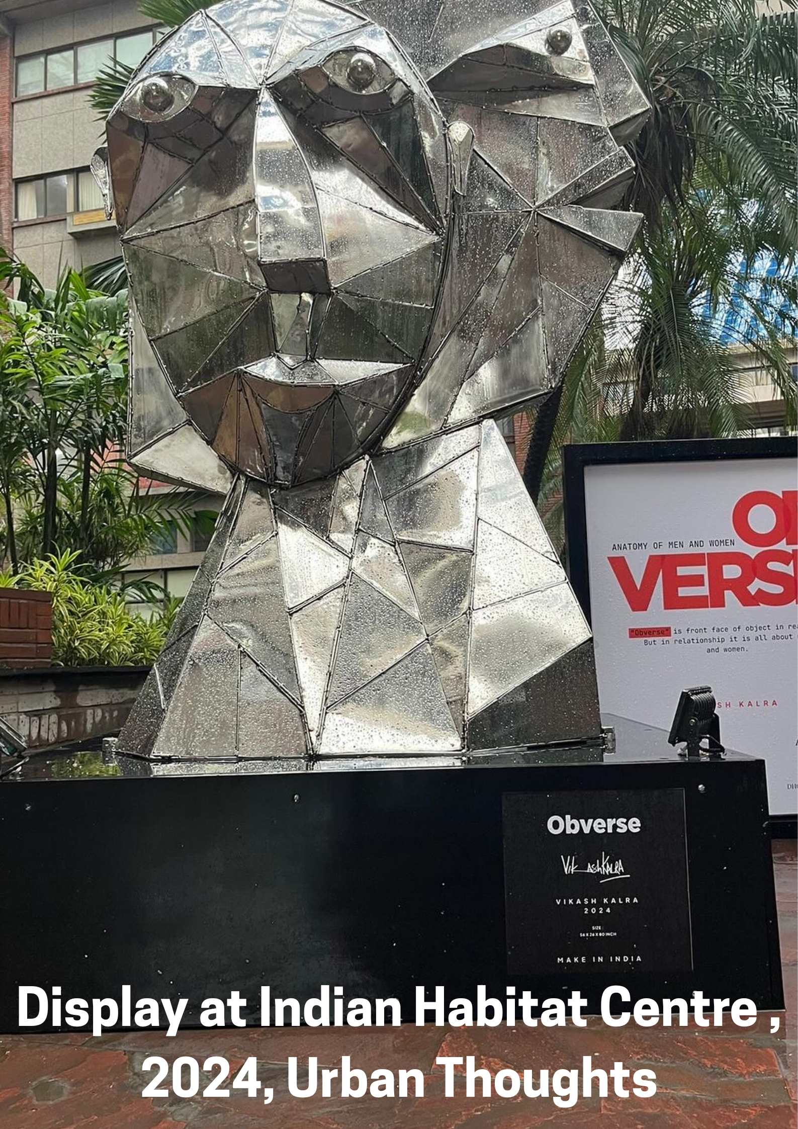 Obverse Steel Sculpture by Vikash Kalra | Contemporary Stainless Steel Art