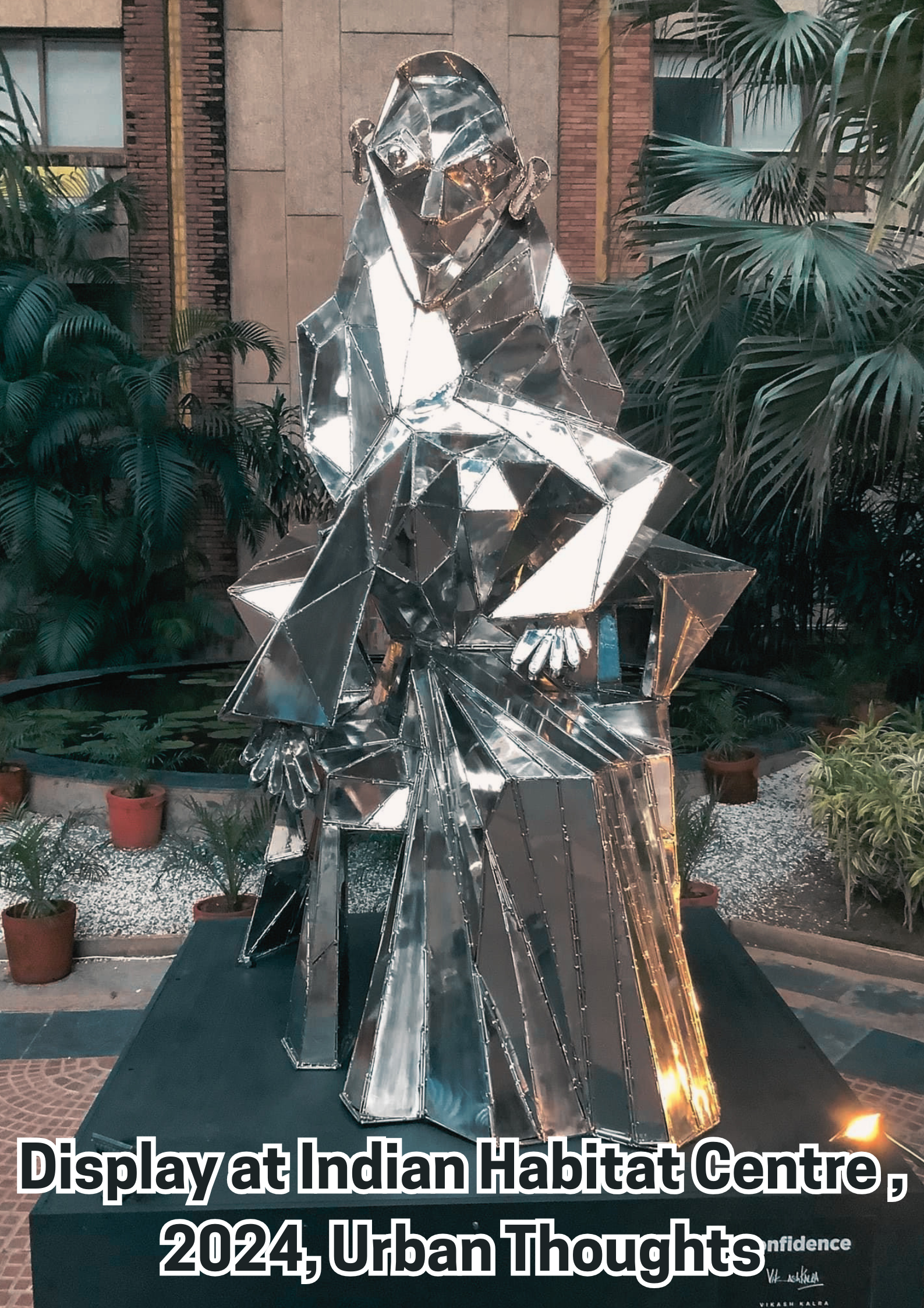 Confidence Steel Sculpture by Vikash Kalra | Contemporary Stainless Steel Art