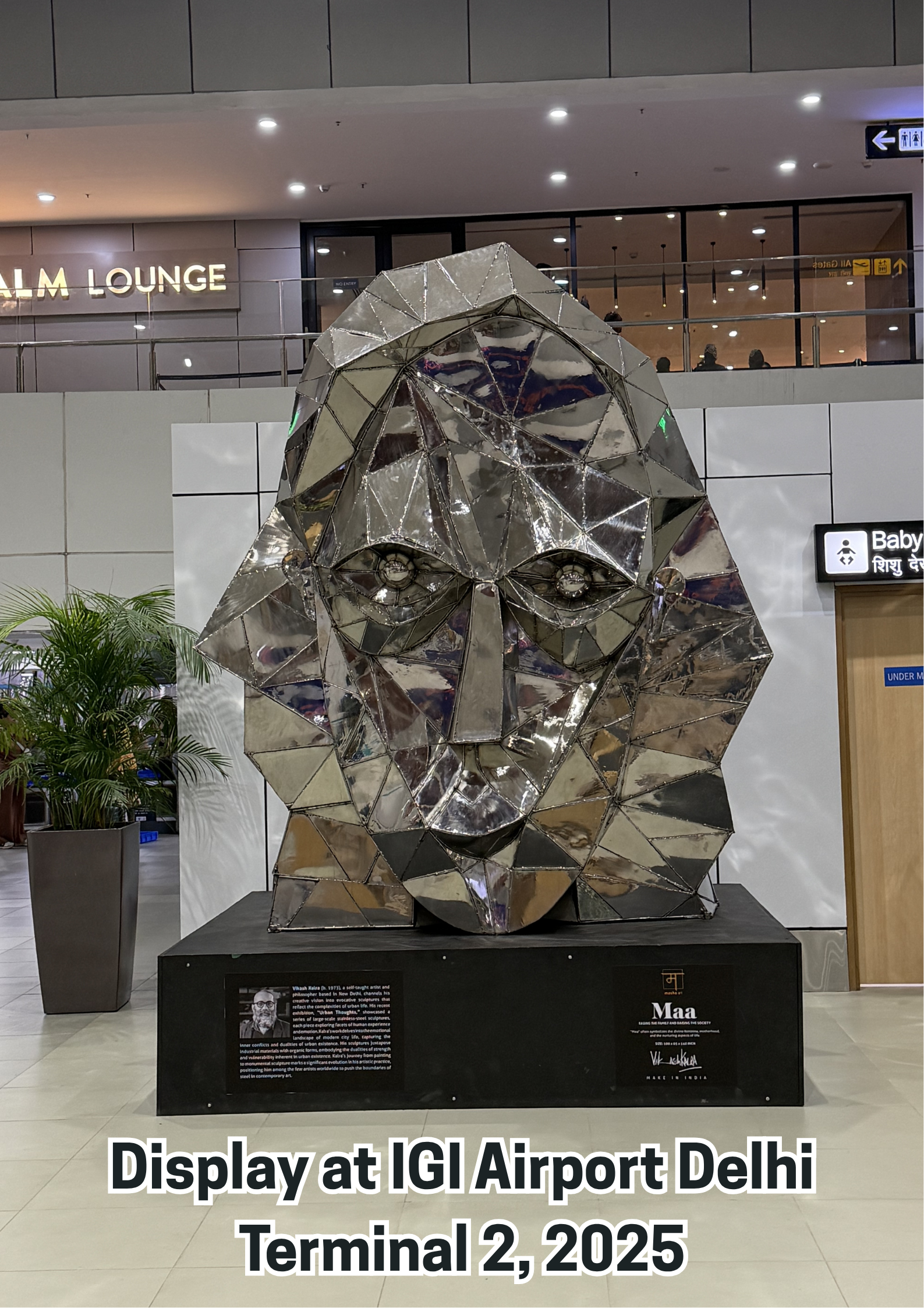 Maa Steel Sculpture by Vikash Kalra | Contemporary Stainless Steel Art