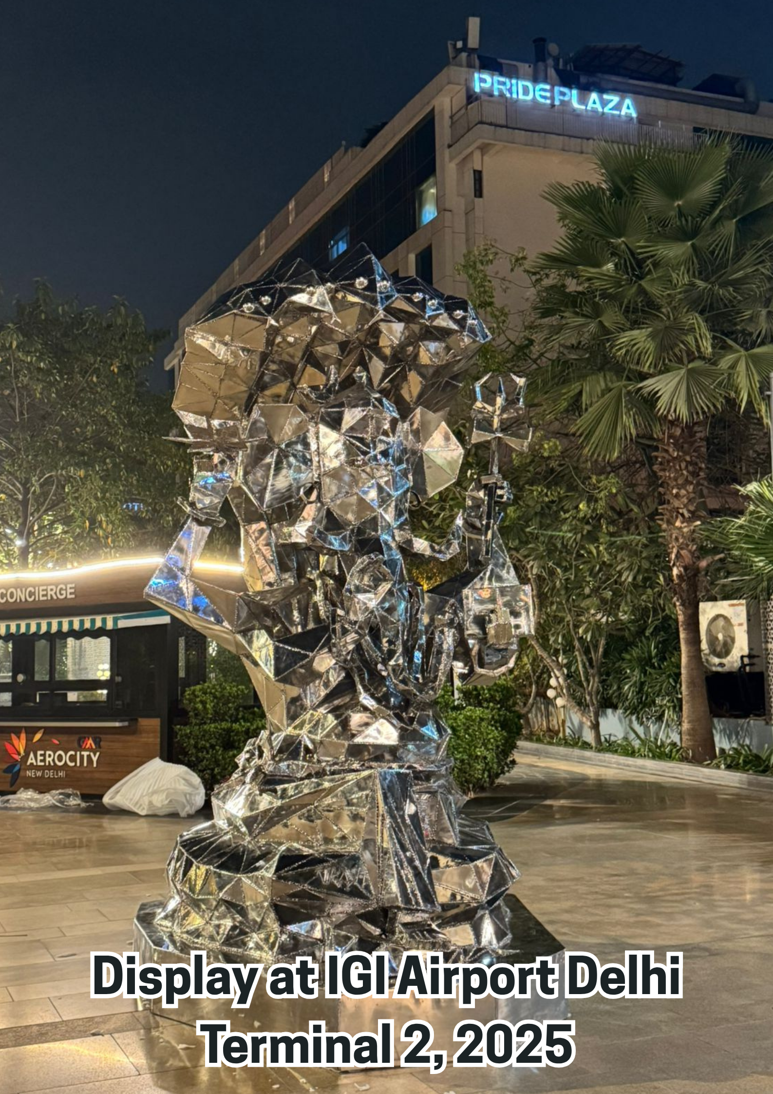 Lord Ganesha Steel Sculpture by Artist Vikash Kalra