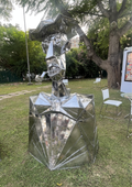 Contemporary Pagadi Steel Sculpture by Artist Vikash Kalra