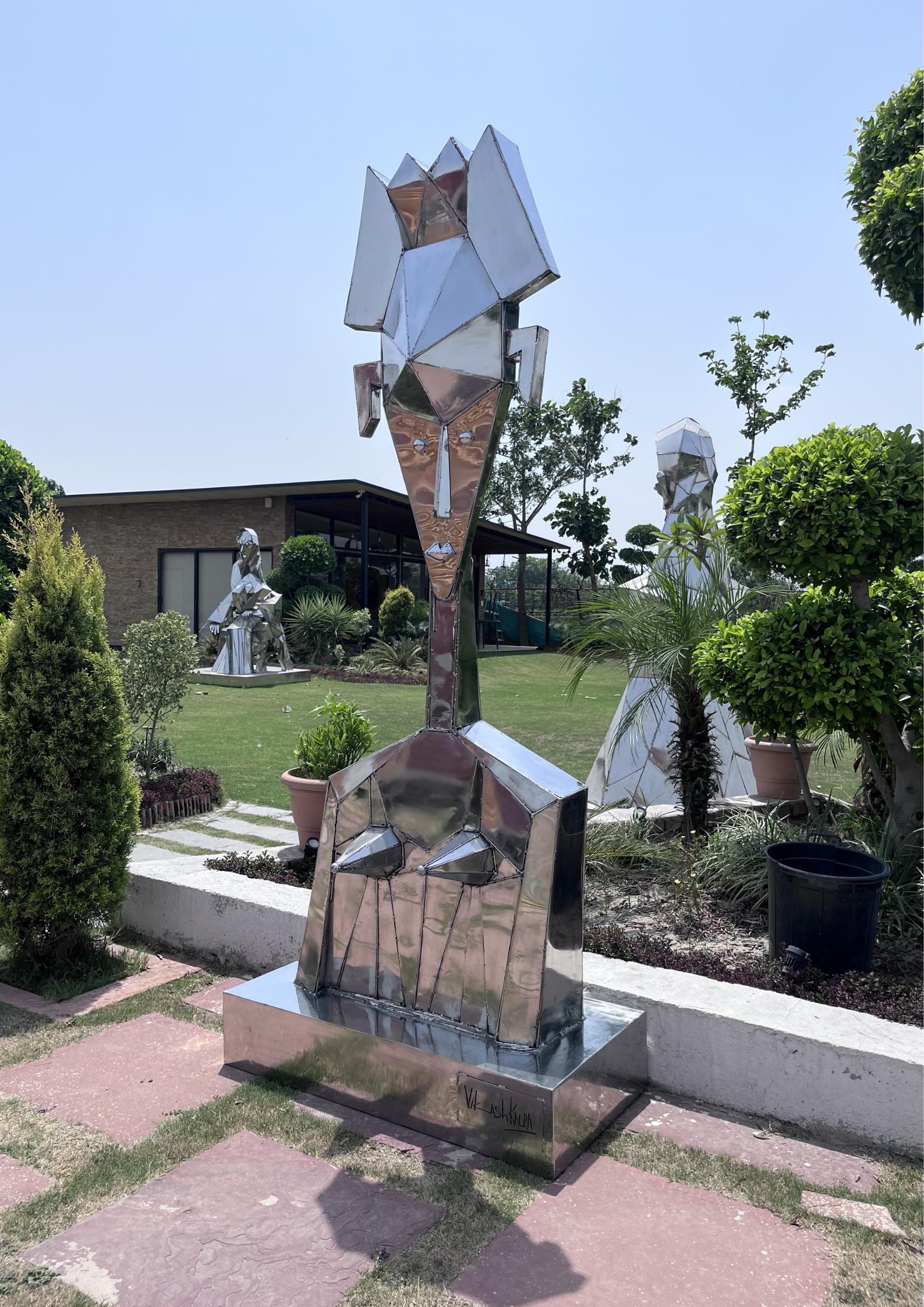 Queen Steel Sculpture by Artist Vikash Kalra