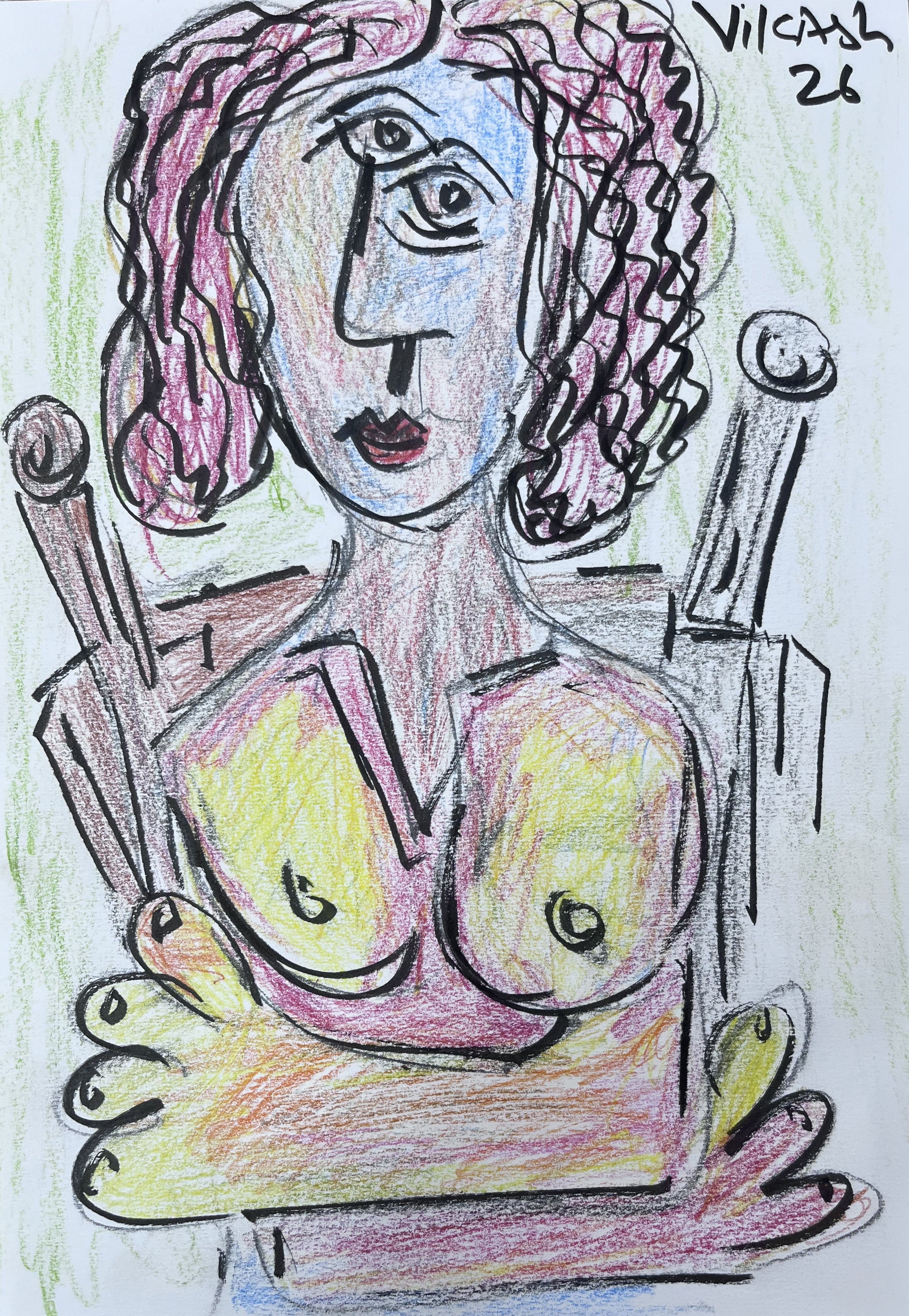 Abstract Female Portrait Sketch