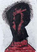Abstract Crimson Portrait