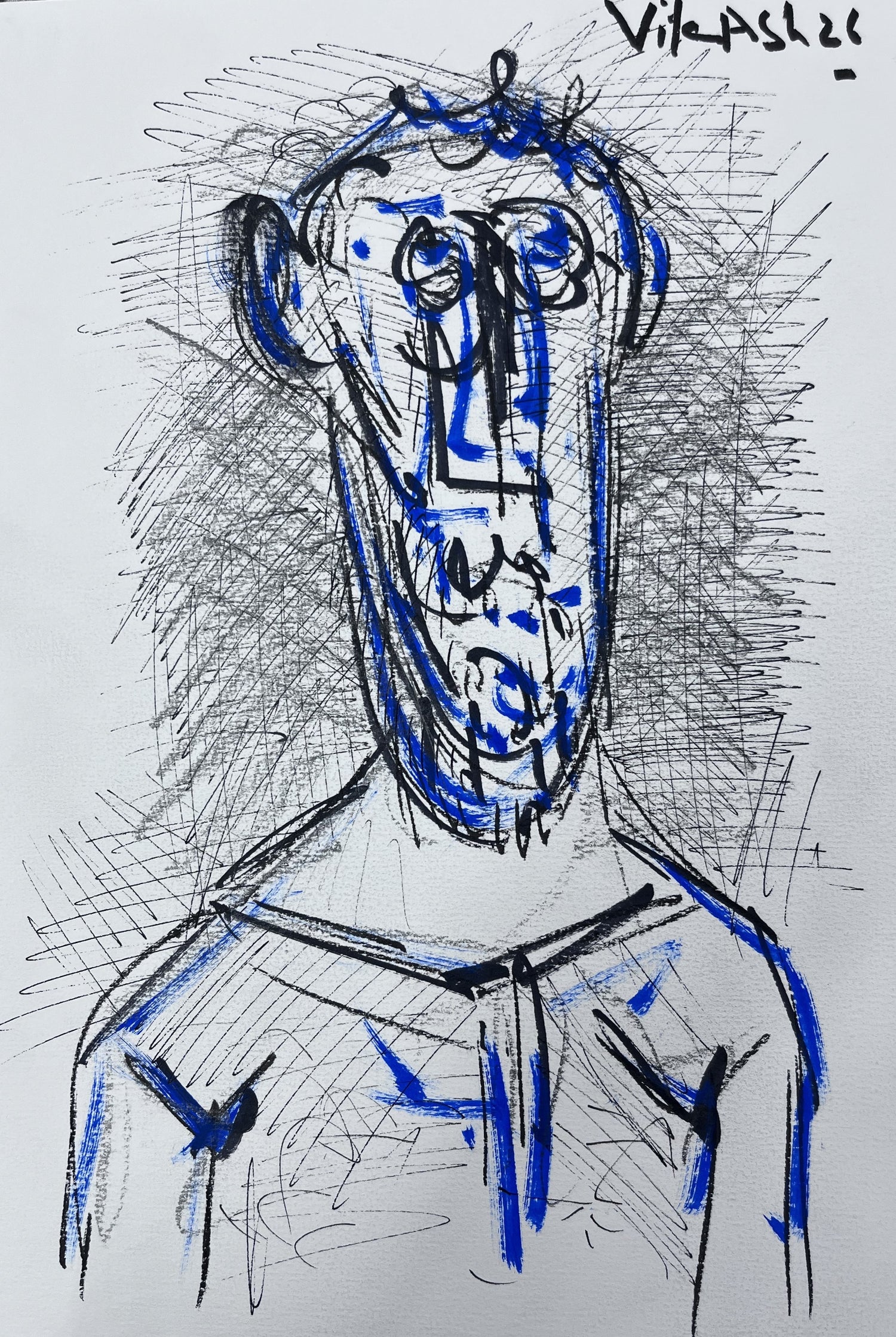 Blue Expression Portrait