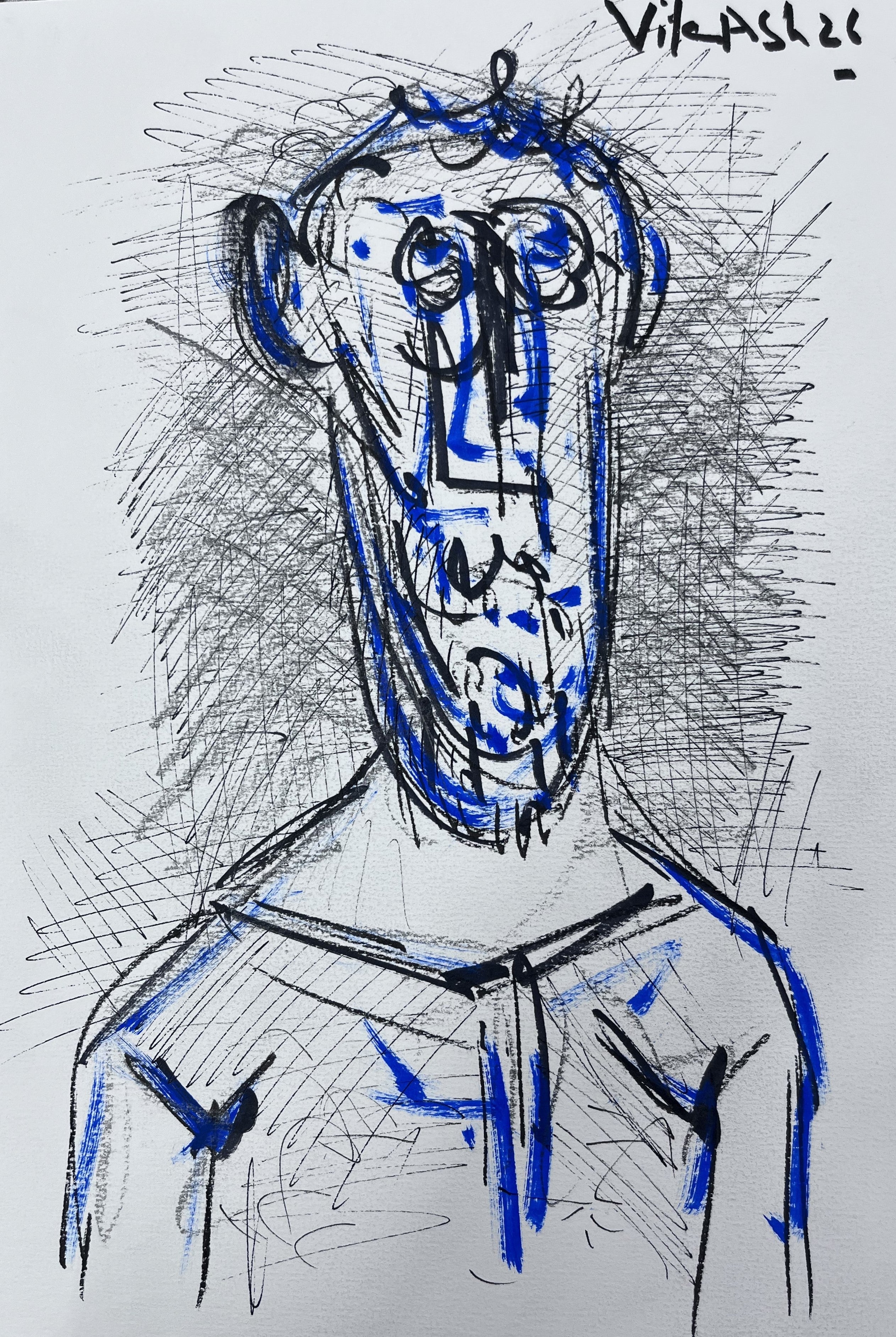 Blue Expression Portrait