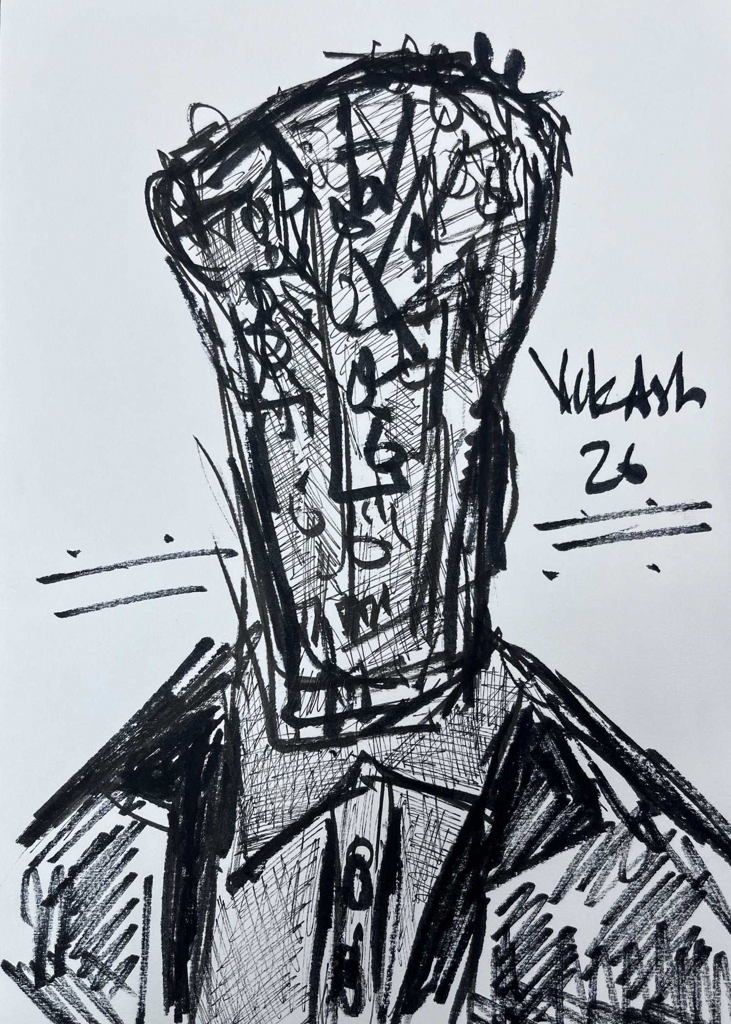 Black & White Expression Portrait