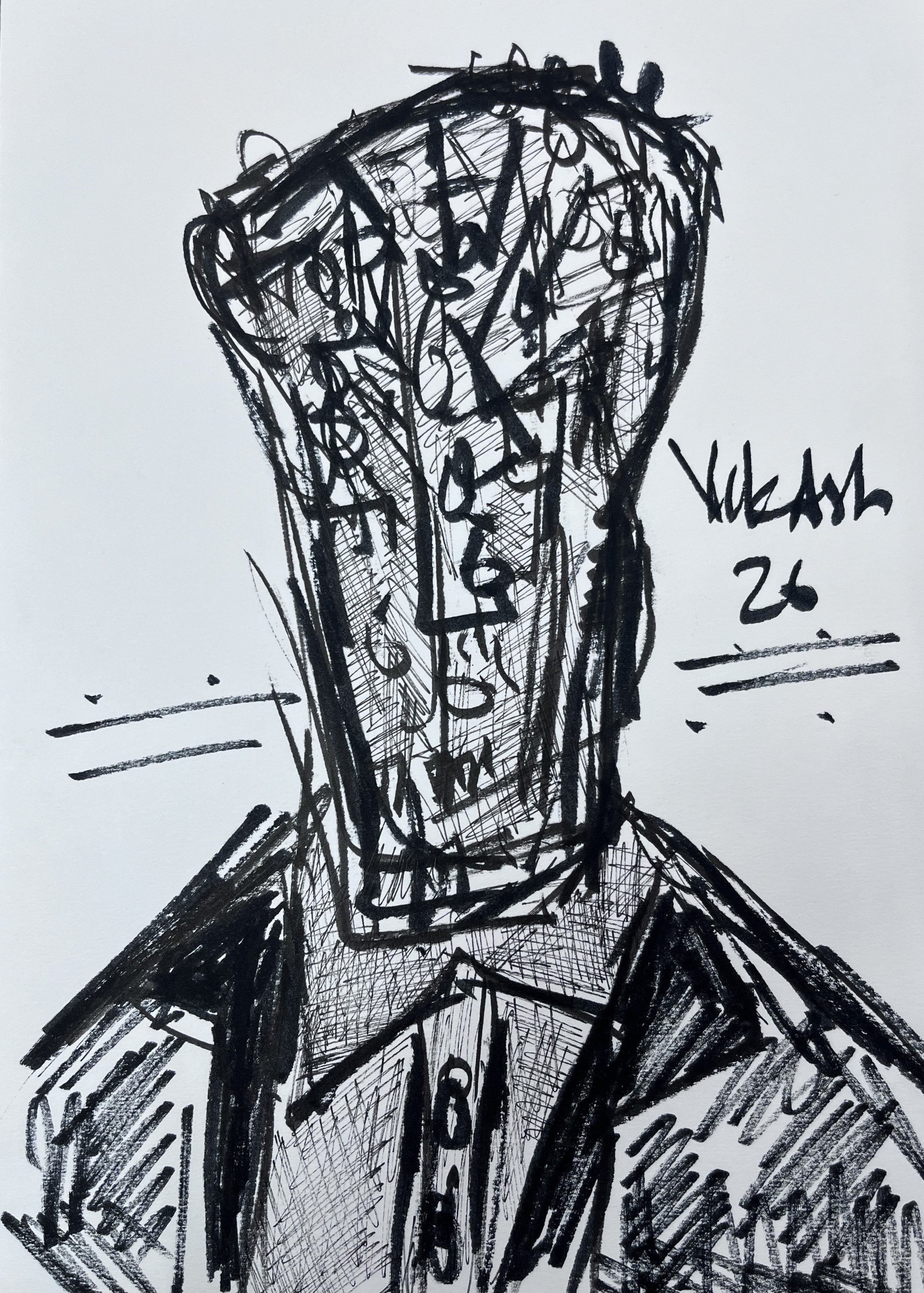 Black & White Expression Portrait