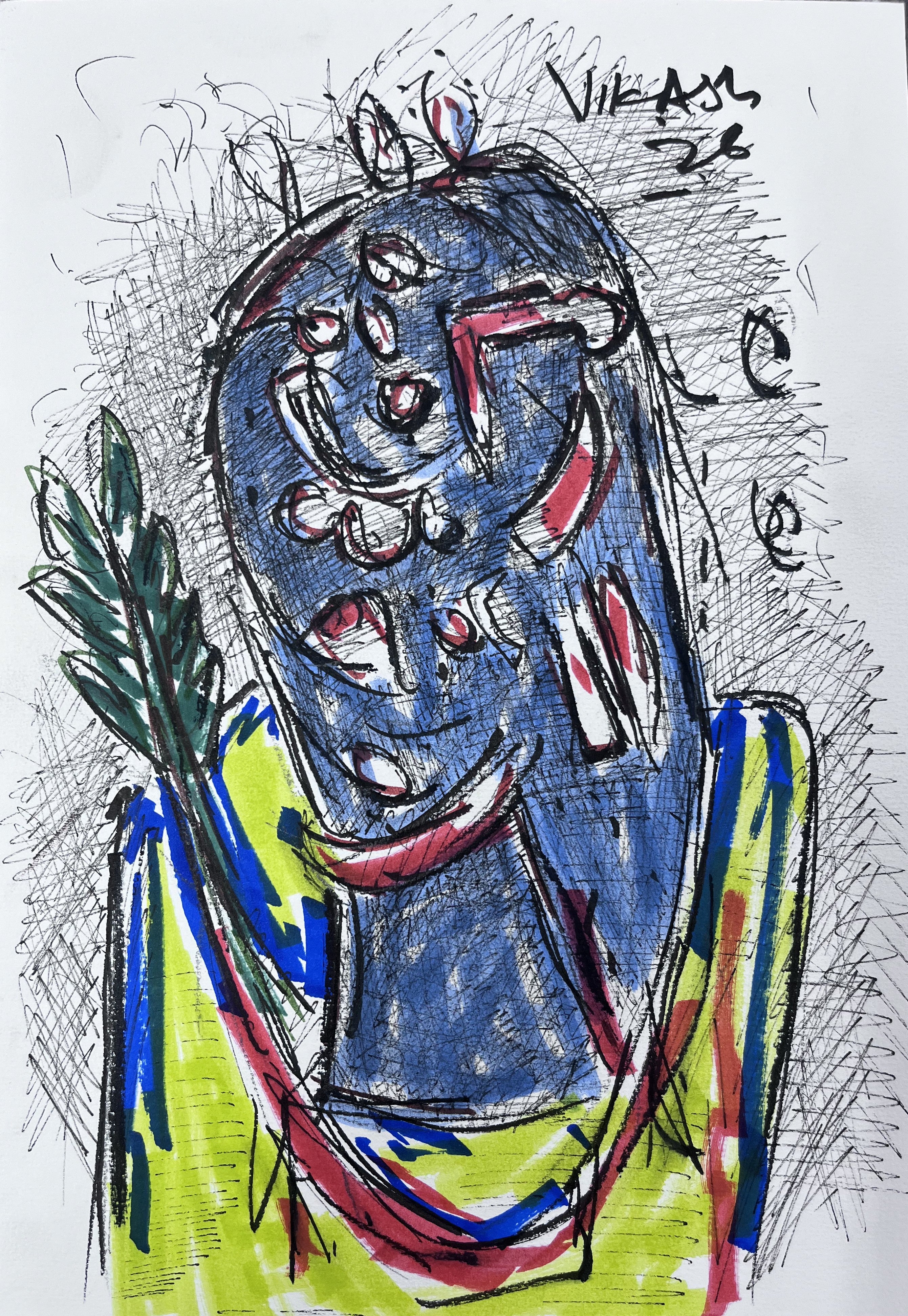 Colorful Contemporary Face