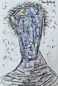 Abstract Blue Figure
