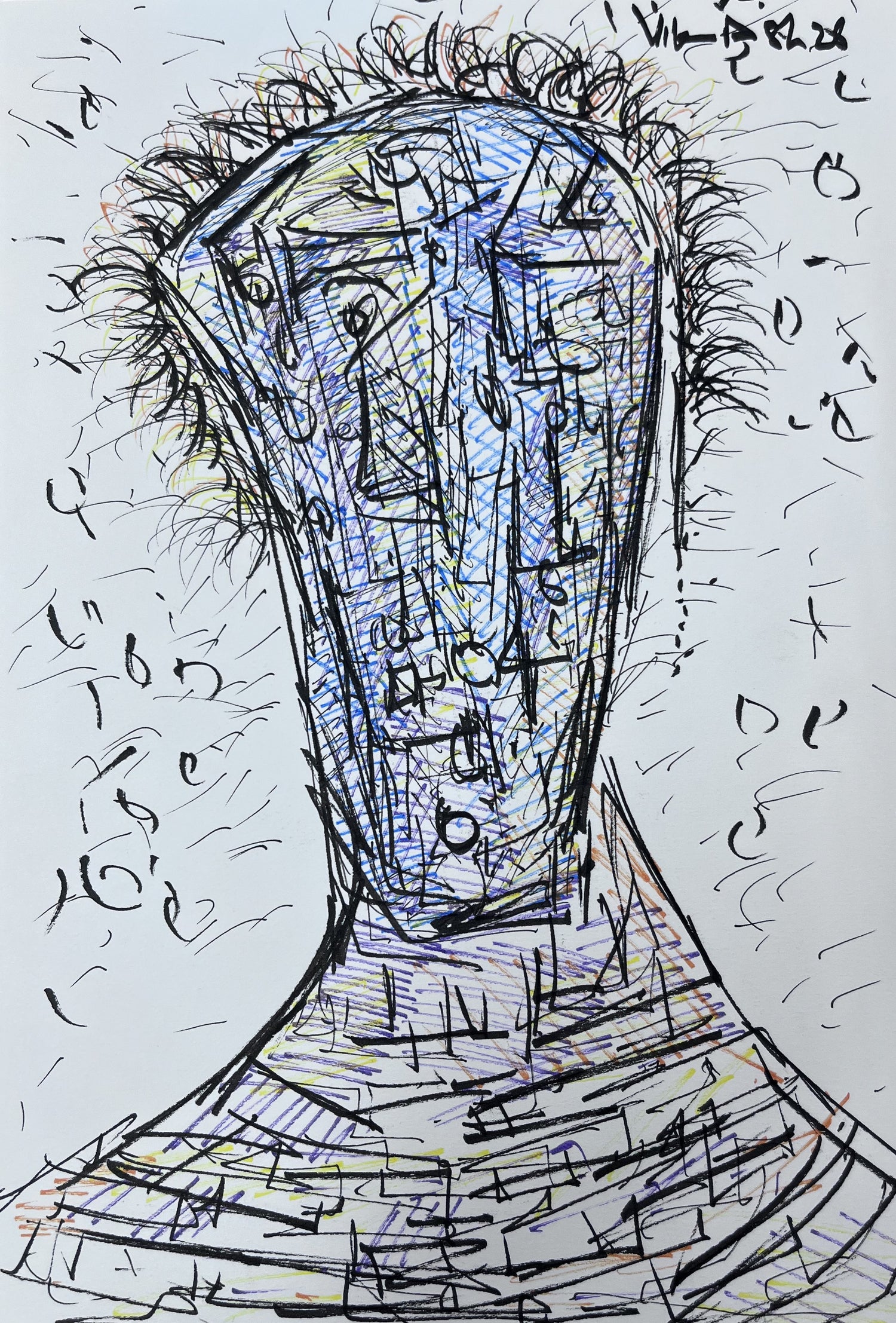 Abstract Blue Figure