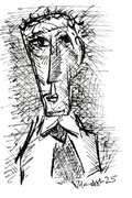 Original Ink Portrait Sketch