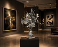 Silver Abstract Metal Sculpture